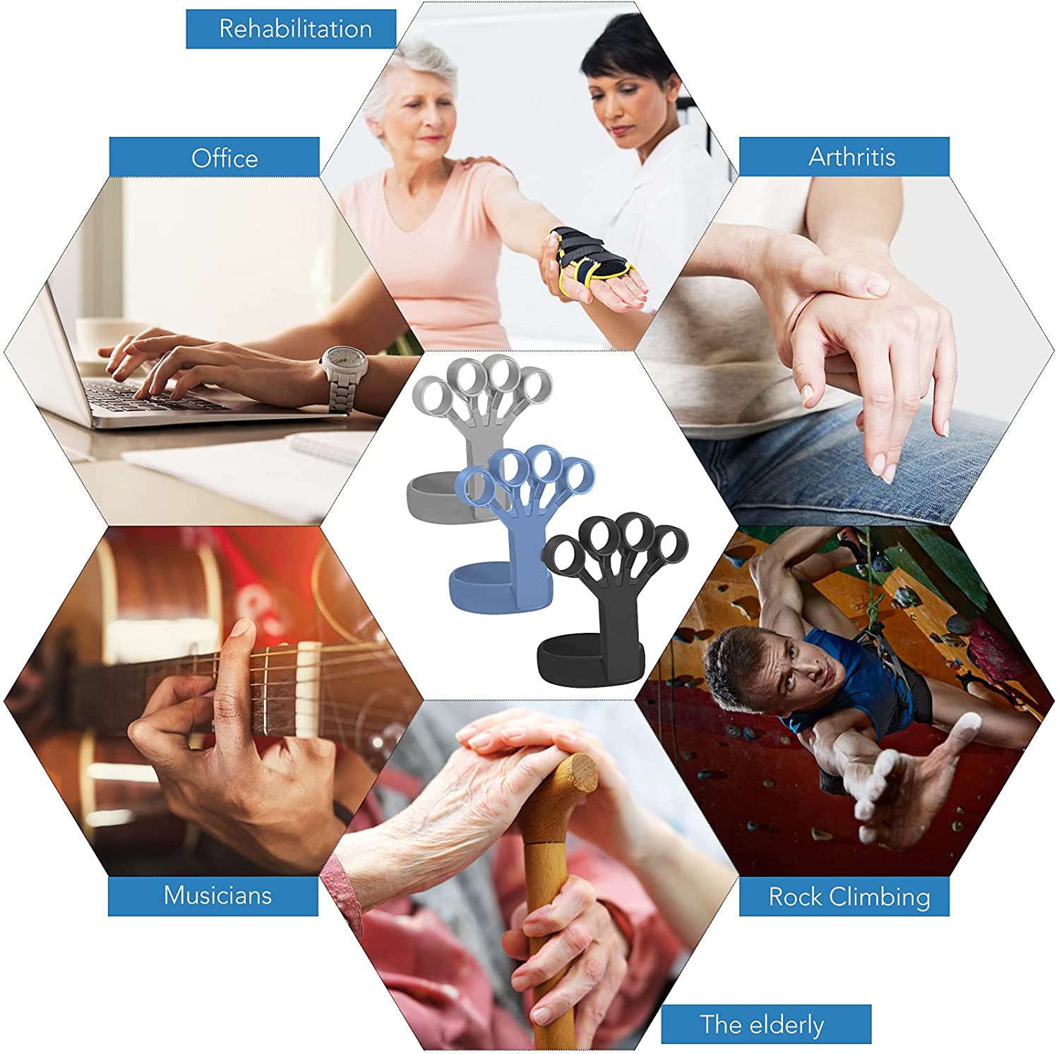 Silicone Grip Device and  Hand Stretcher