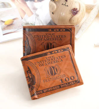 Leather Dollar Wallet Credit card and cash holder