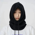 Wool Drawstring Pullover Beanie
